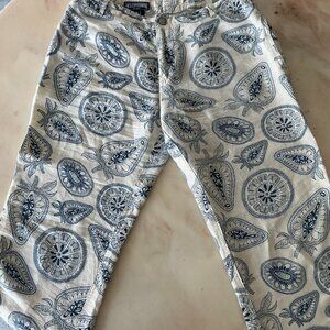 Vilebrequin Saint Tropez, Mens Linen Pants, Sliced Fruit, Size M